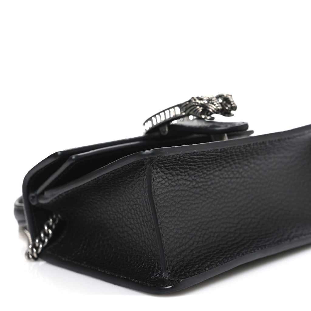 Gucci Dollar Calfskin Crystal Mini Dionysus Top Handle Bag Black Crystal