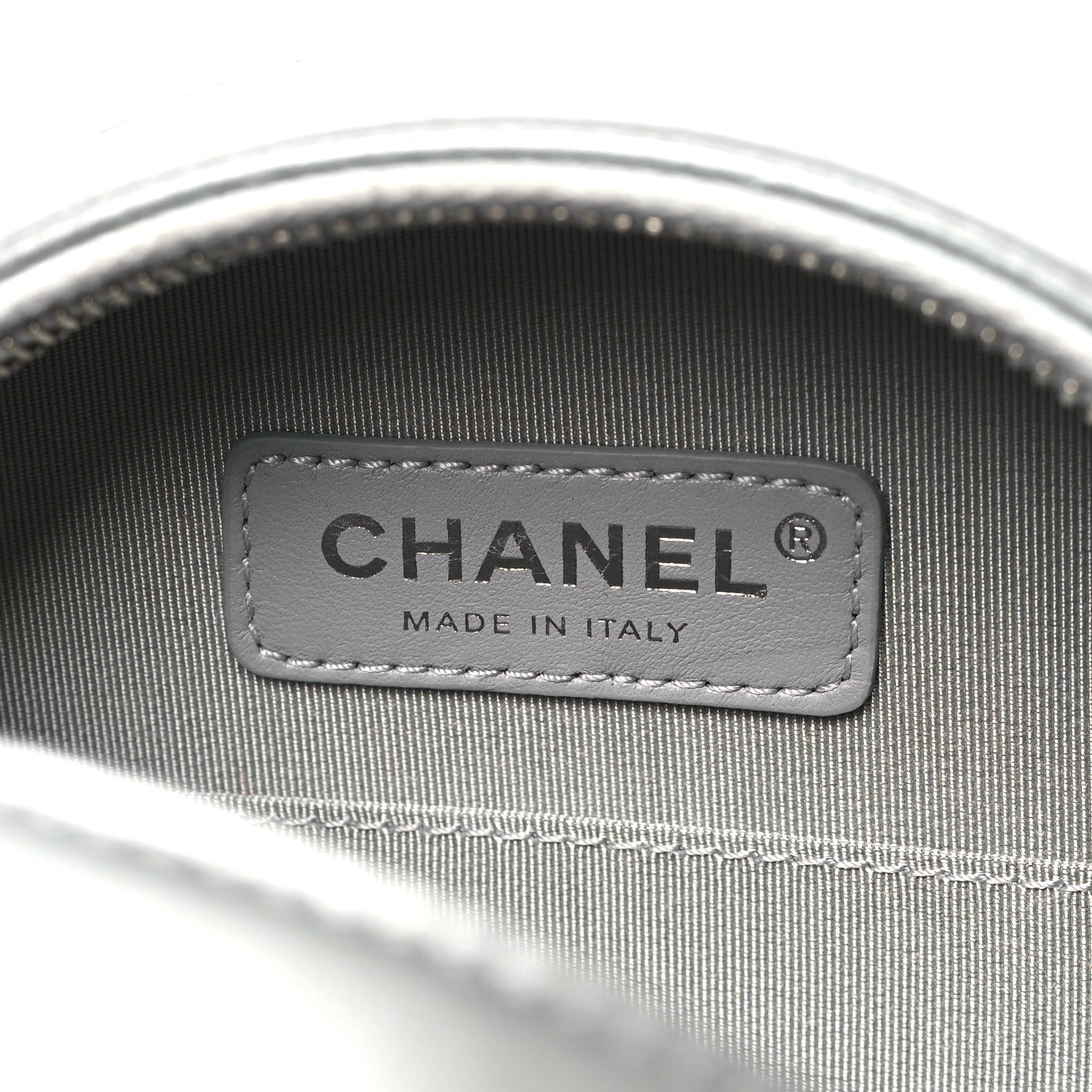 Chanel Metallic Glazed Calfskin Round As Earth Evening Bag Silver