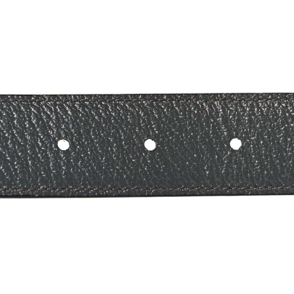Gucci Textured Dollar Calfskin Squared Interlocking G 30mm Reversible Belt 85 34 Black