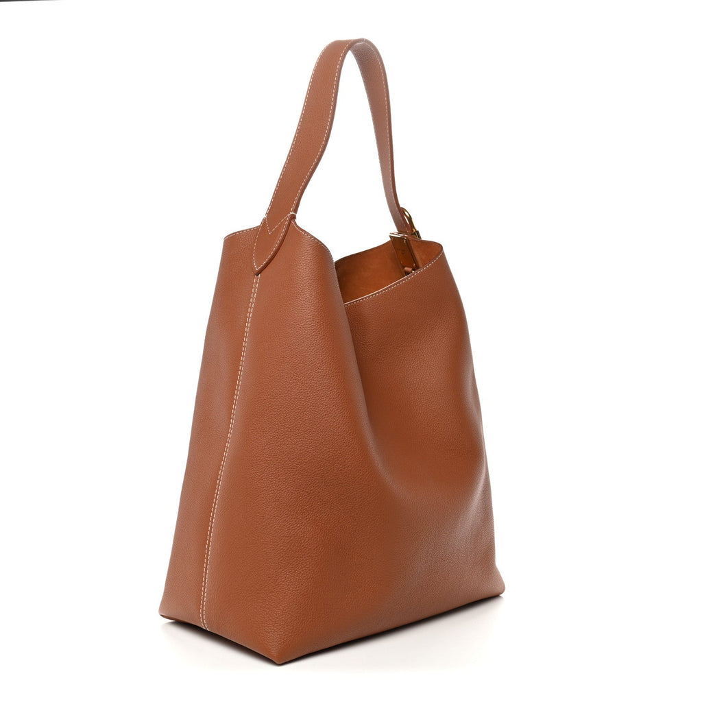 Louis Vuitton Grained Calfskin Low Key Hobo MM Cognac