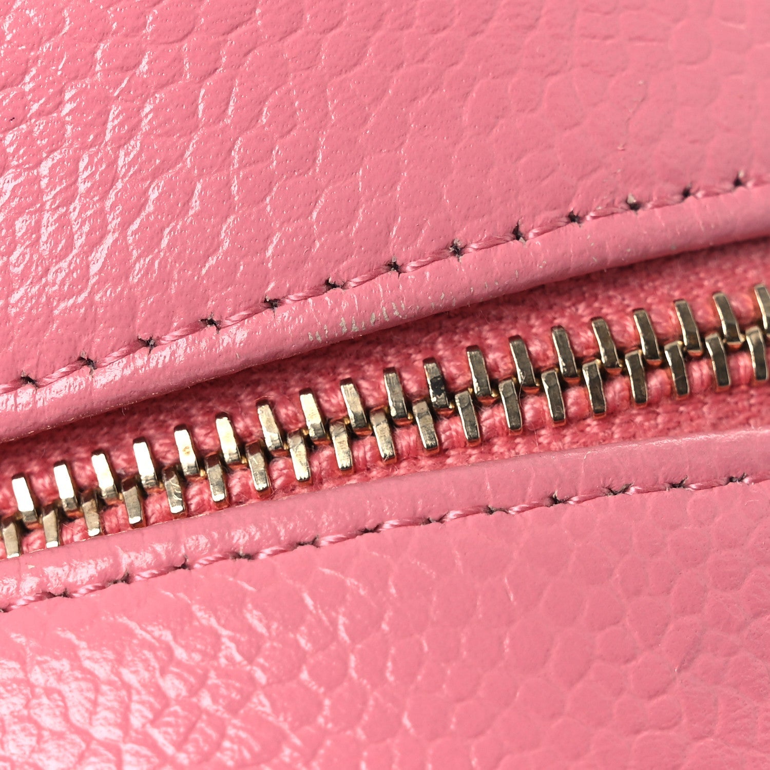 Chanel Caviar Camellia Embossed Round Clutch With Chain Pink