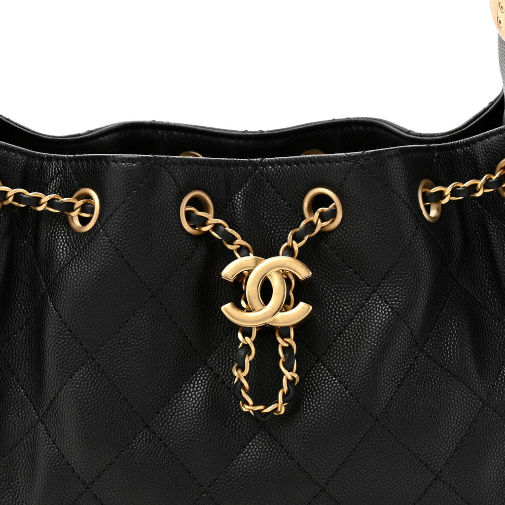 Chanel Caviar Quilted Mini Chanel 25 Handbag Black