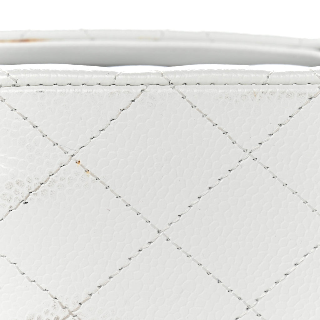 Chanel Caviar Quilted Medium Double Flap White