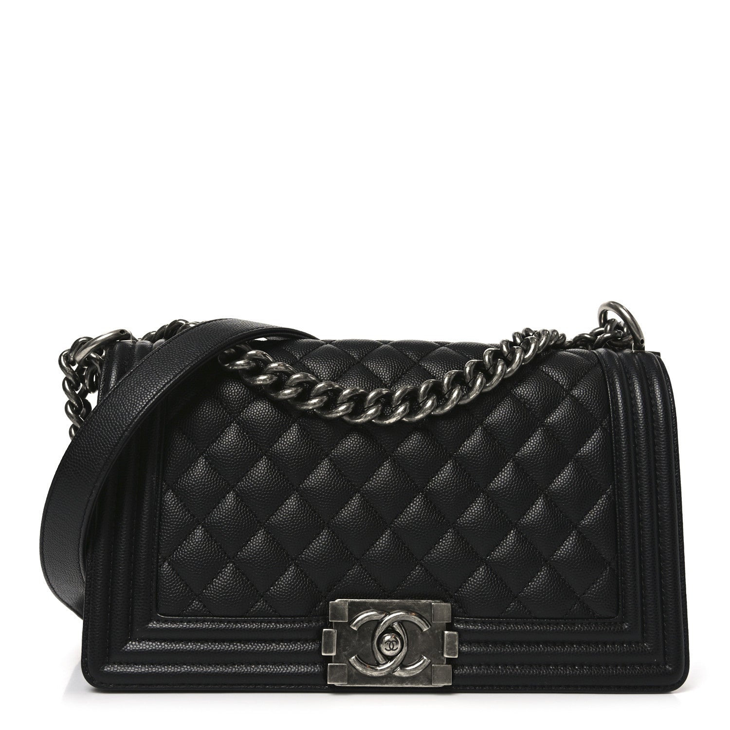 Chanel Caviar Quilted Medium Boy Flap Black