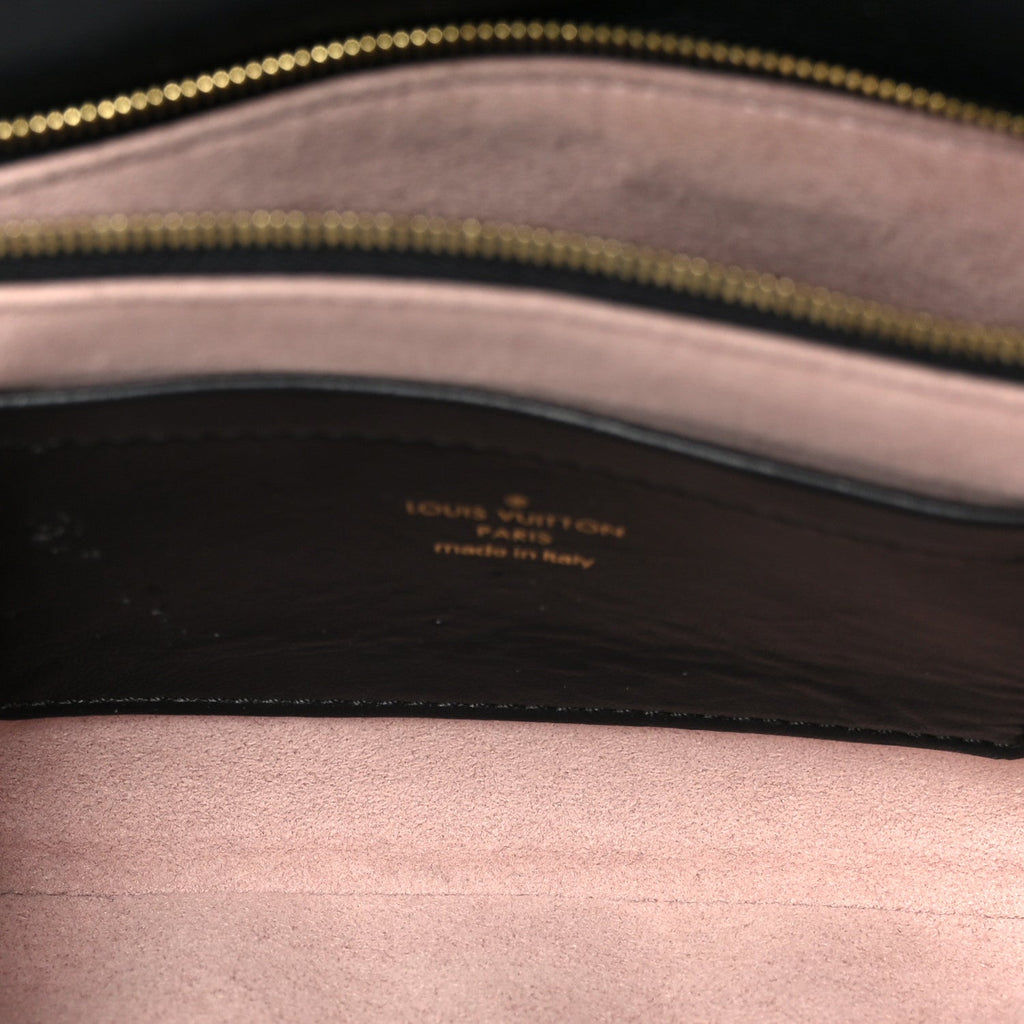 Louis Vuitton Lambskin Embossed Monogram Pochette Coussin Black