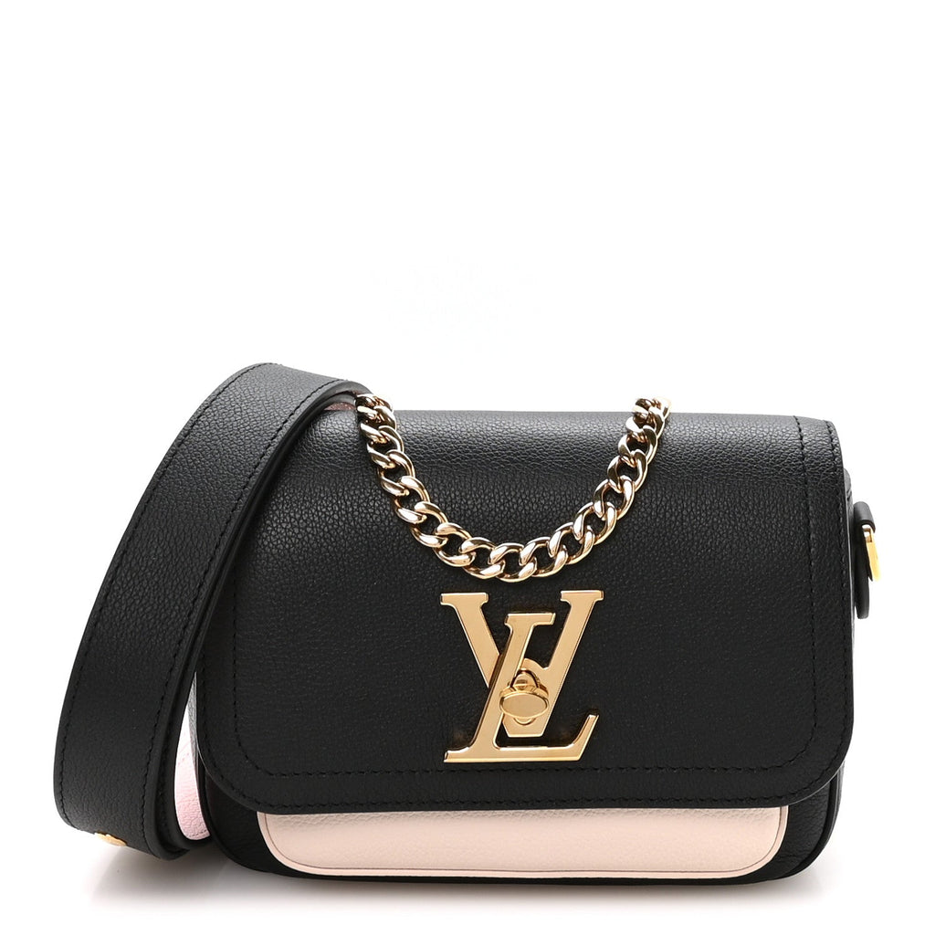 Louis Vuitton Grained Calfskin Lockme Tender Black