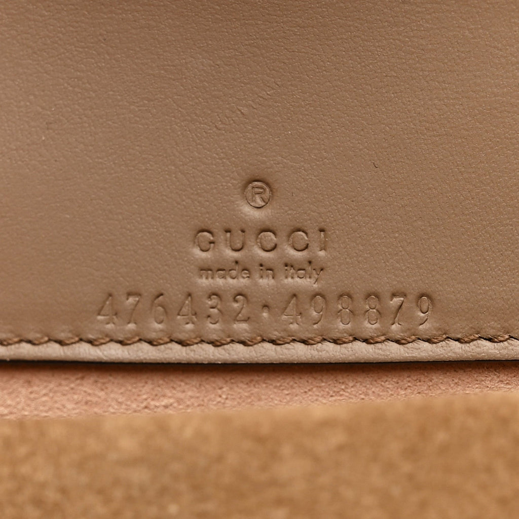 Gucci GG Supreme Monogram Super Mini Dionysus Shoulder Bag Taupe