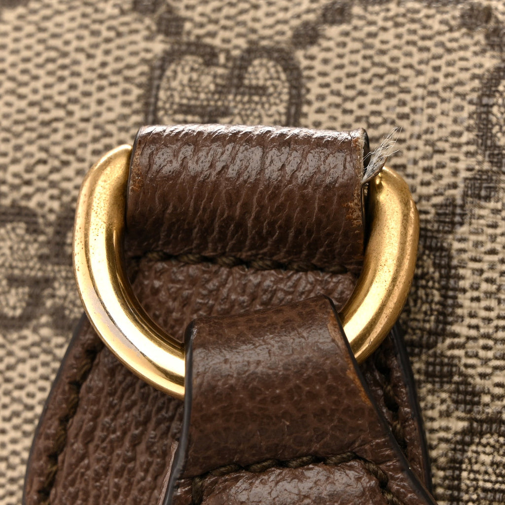 Gucci GG Supreme Monogram Web Medium Neo Vintage Flap Messenger Bag Beige New Acero