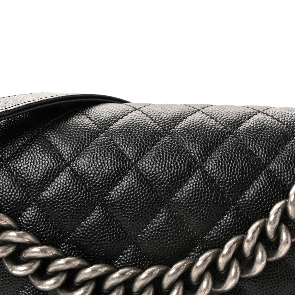 Chanel Caviar Quilted Medium Boy Flap Black