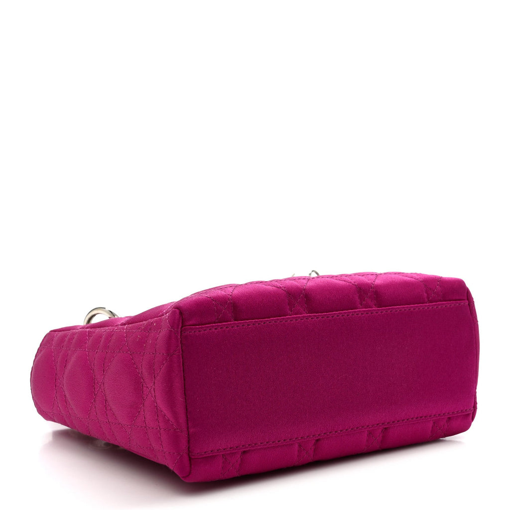 Christian Dior Satin Cannage Mini Lady Dior Pink