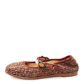 Chanel Wool Tweed Mary Jane Flats 37.5 Brown Red Dark Blue