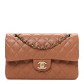Chanel Lambskin Quilted Small Double Flap Brown