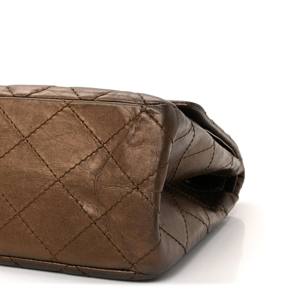 Chanel Metallic Aged Calfskin Quilted 2.55 Reissue 227 Flap Bronze