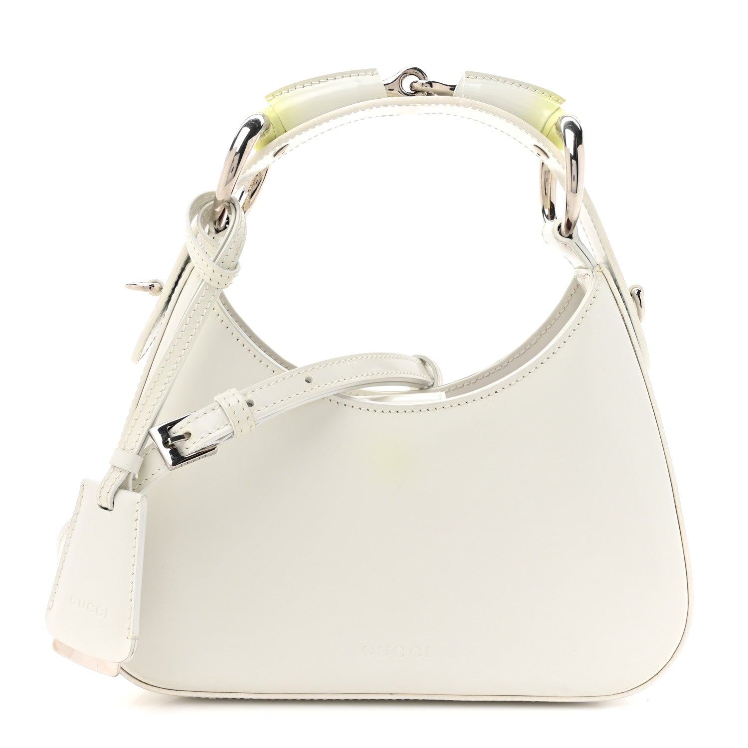 Gucci Master Lux Calfskin Horsebit Chain Shoulder Bag Great White