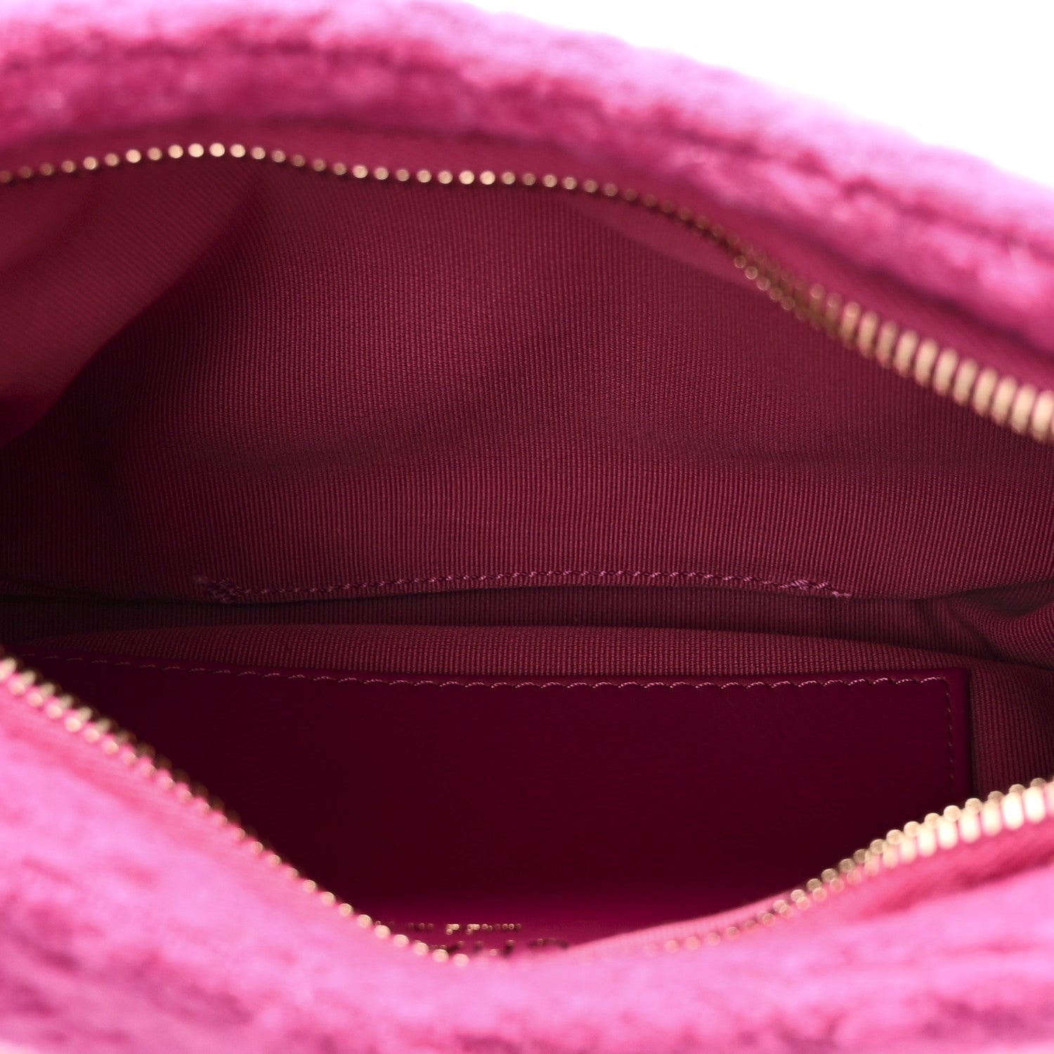 Chanel Cashmere Tweed Quilted CC Links Hobo Fuchsia