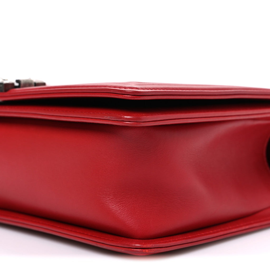Chanel Lambskin Quilted New Medium Boy Flap Red
