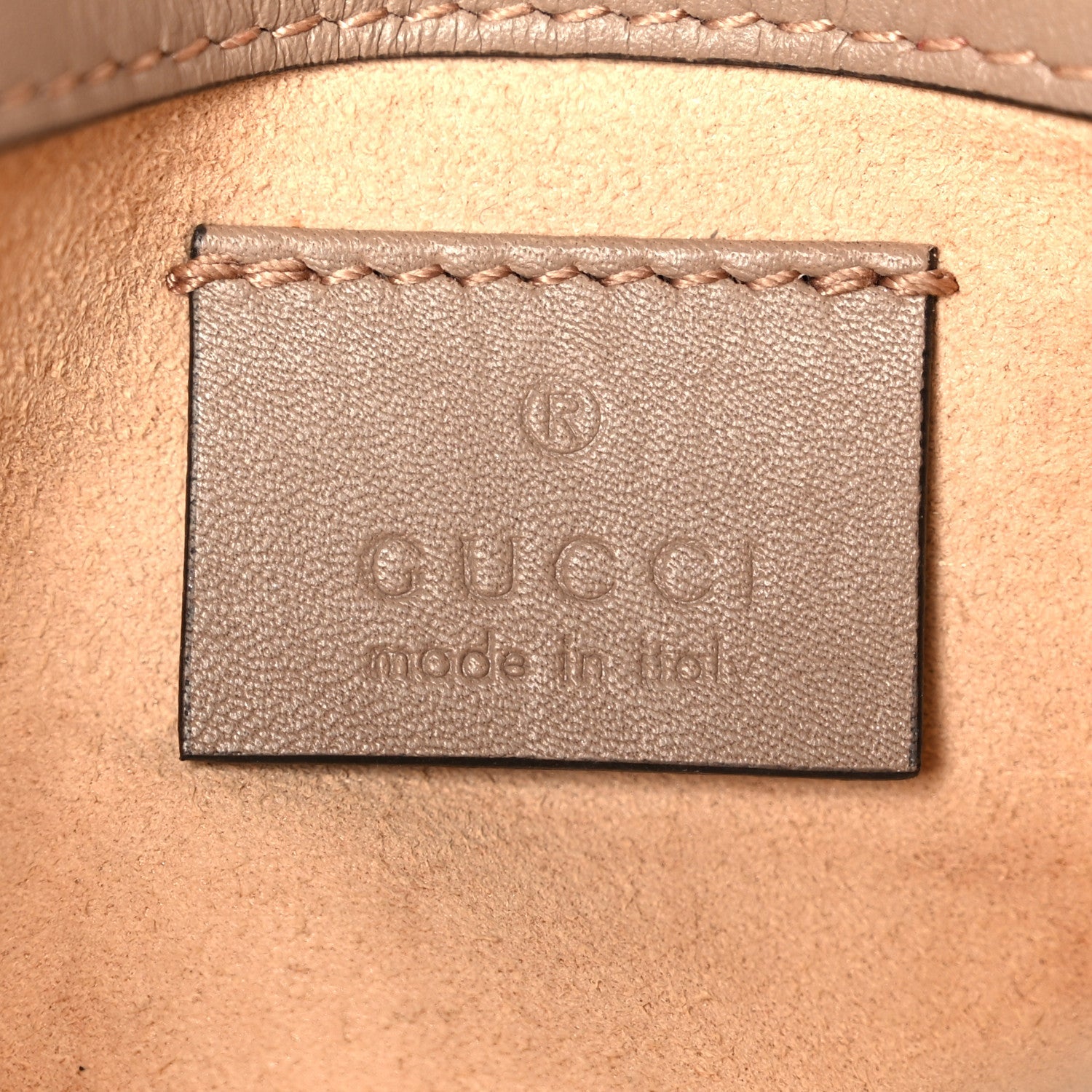 Gucci Calfskin Matelasse Super Mini GG Marmont Shoulder Bag Porcelain Rose