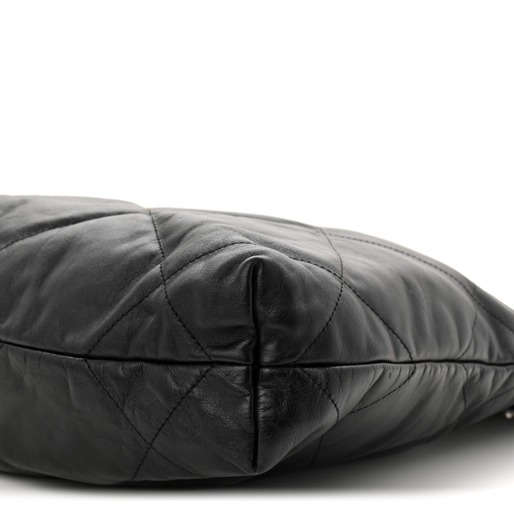 Chanel Shiny Calfskin Quilted Small Chanel 22 Black