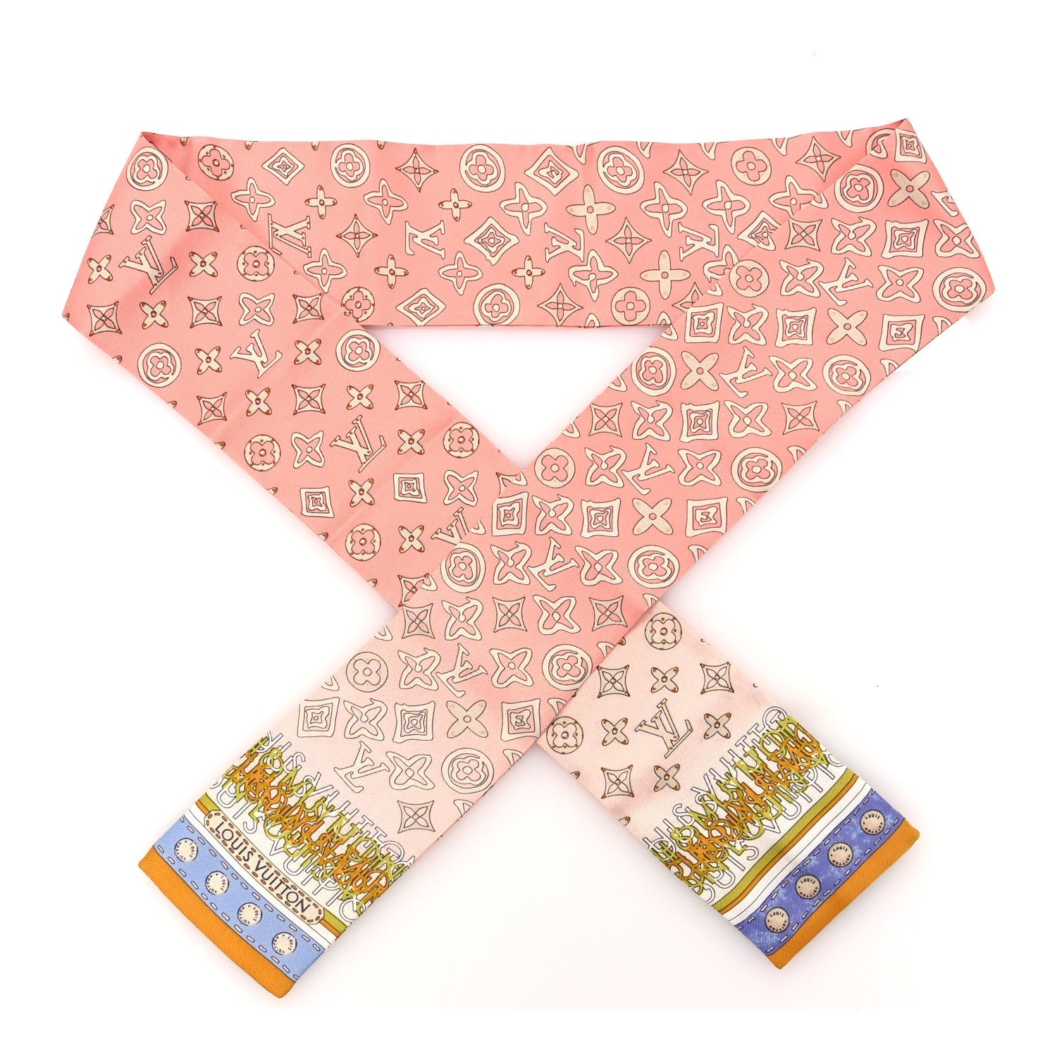Louis Vuitton Silk Monogram Map Bandeau