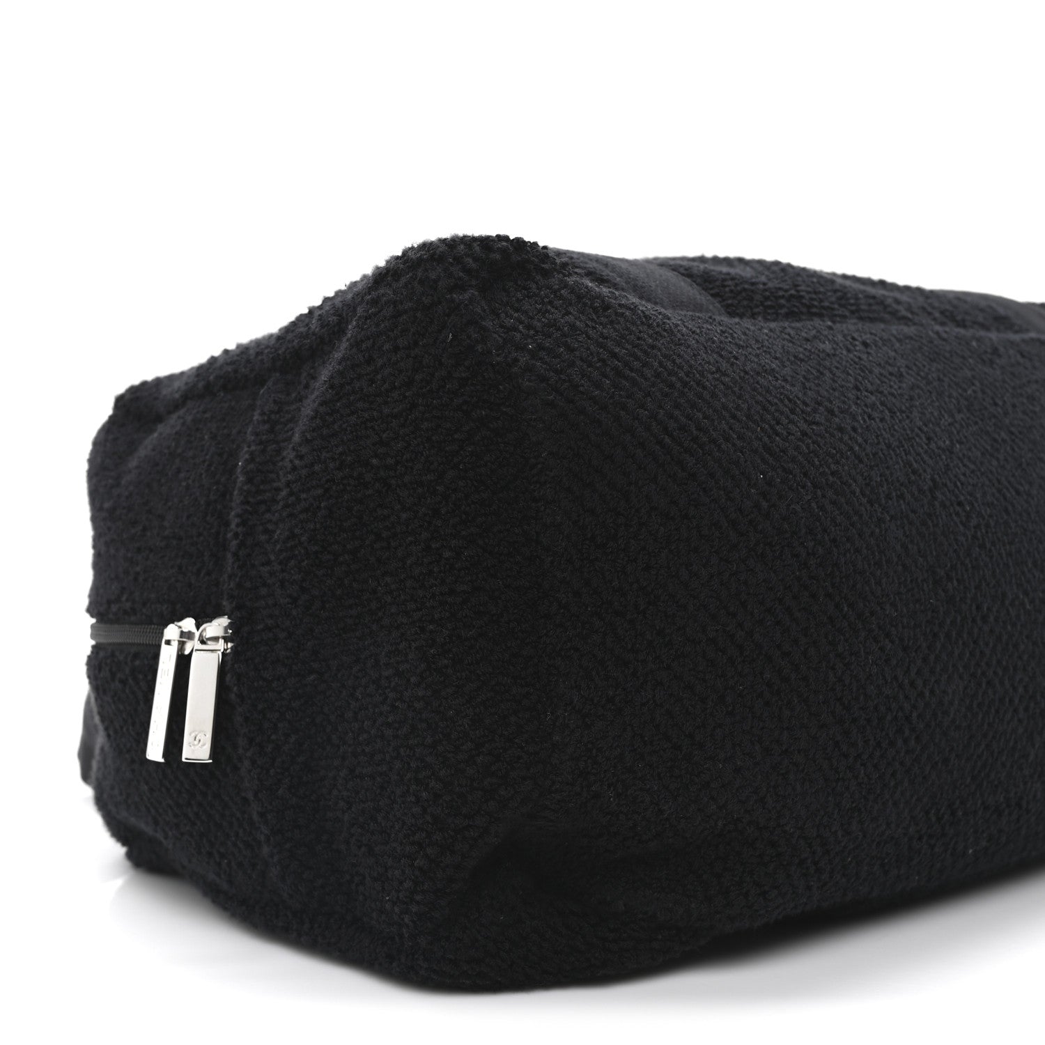 Chanel Terry Cotton CC Beach Duffel Towel Set Black