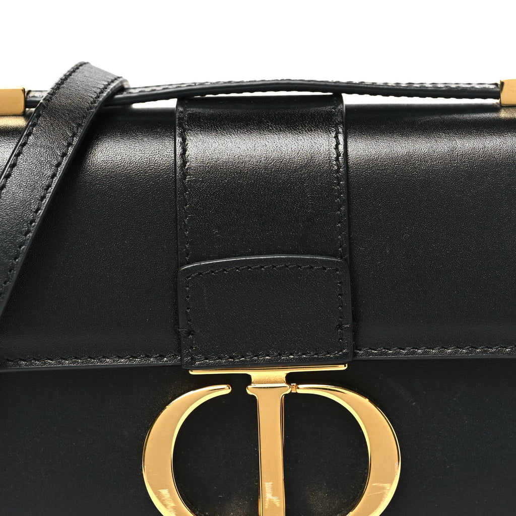 Christian Dior Smooth Calfskin 30 Montaigne Flap Bag Black