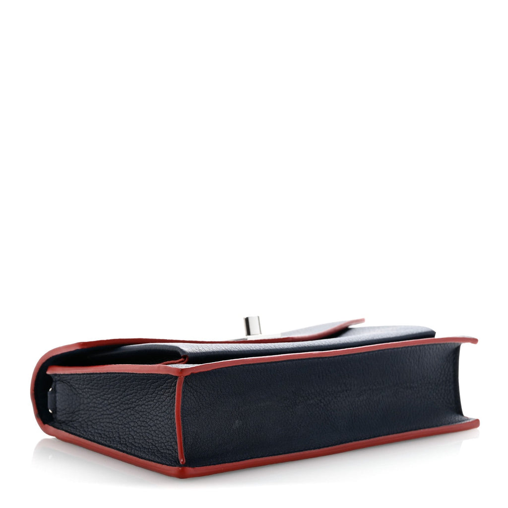 Louis Vuitton Soft Calfskin My Lockme Chain Pochette Marine Rouge