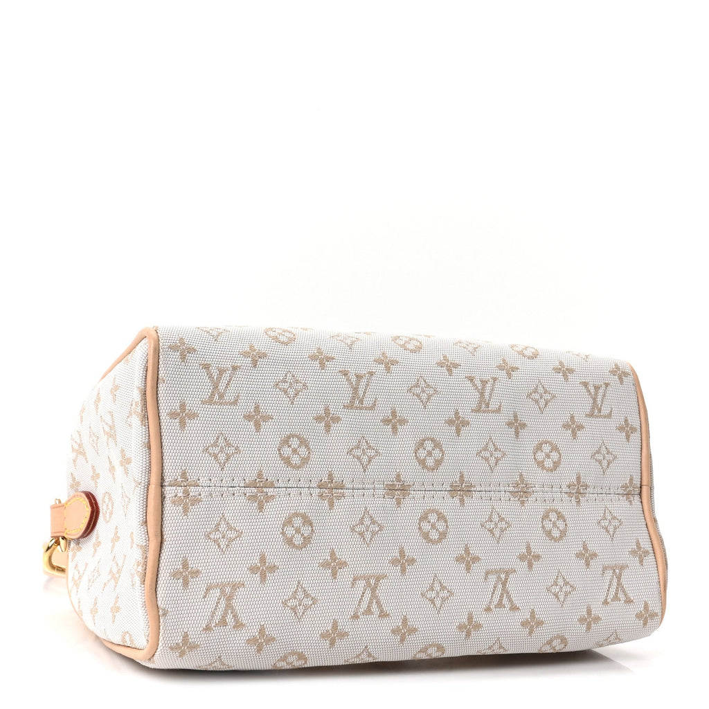 Louis Vuitton Monogram Mini Jacquard Speedy Bandouliere 20 Mastic Cream