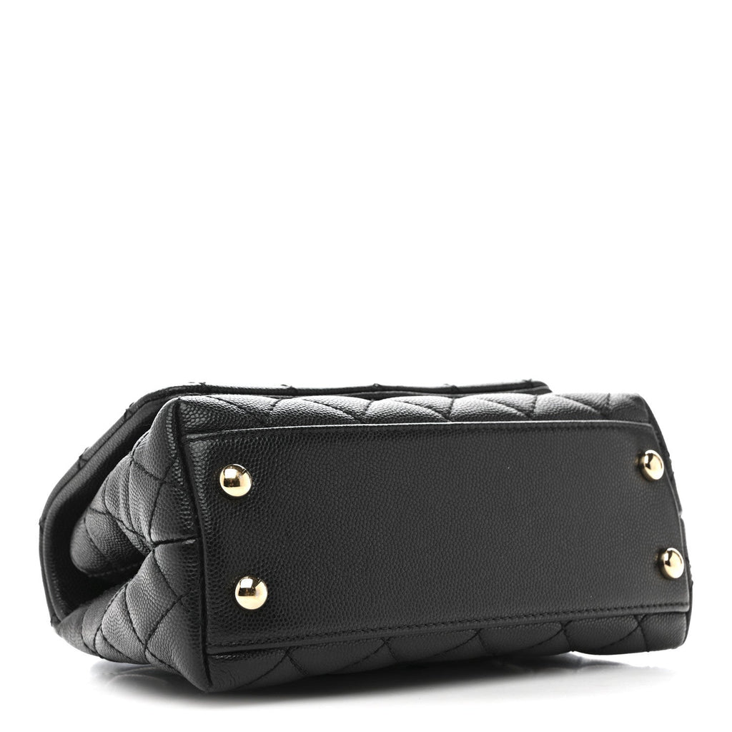 Chanel Caviar Quilted Extra Mini Coco Handle Flap Black