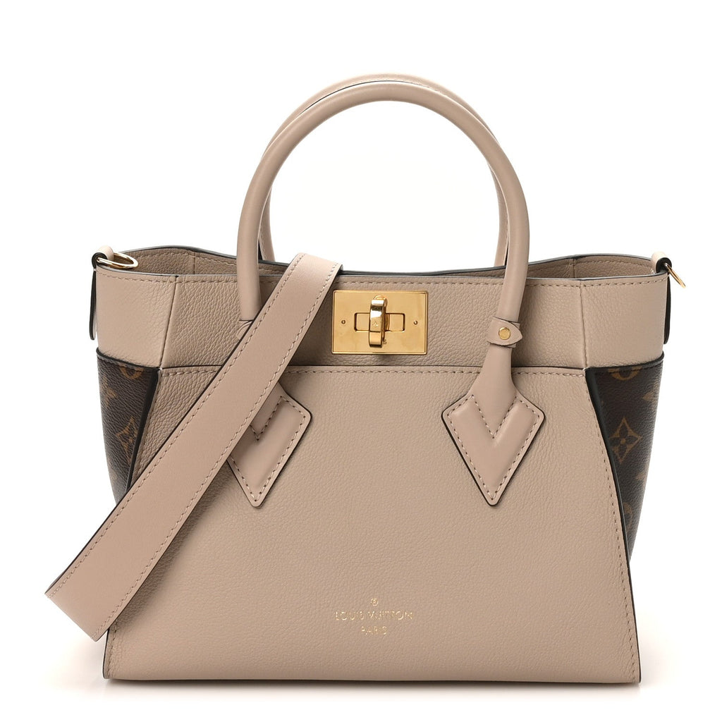 Louis Vuitton Calfskin Monogram On My Side PM Greige