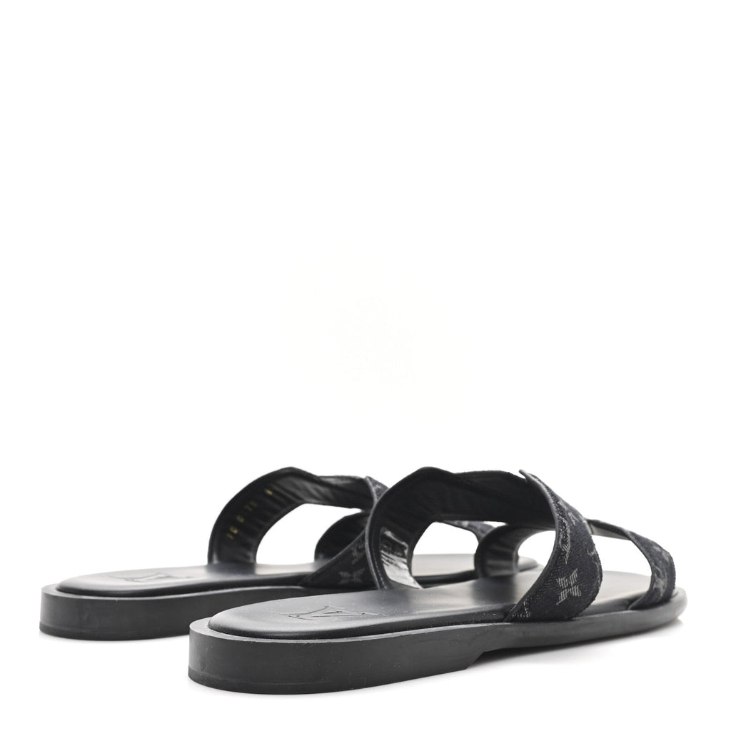 Louis Vuitton Monogram Denim Mens LV Oasis Mules 8.5 Black