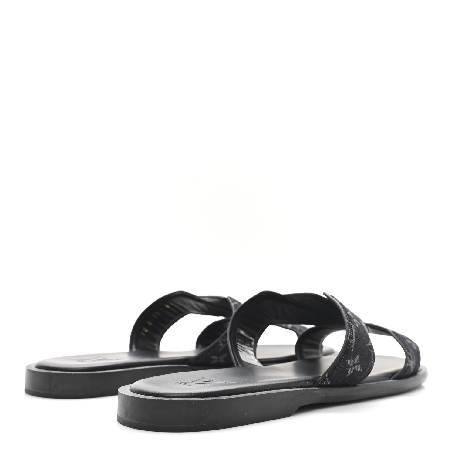 Louis Vuitton Monogram Denim Mens LV Oasis Mules 8.5 Black