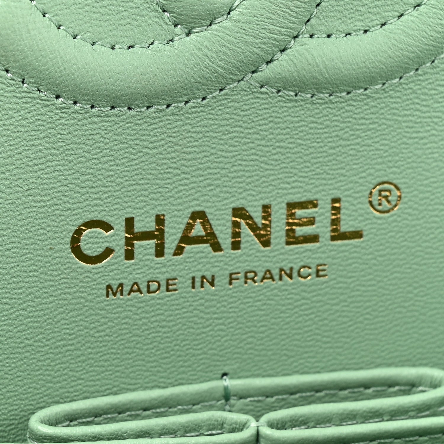 Chanel Caviar Quilted Small Double Flap Light Green