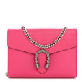 Gucci Dollar Calfskin Crystal Mini Dionysus Chain Wallet Box Pink