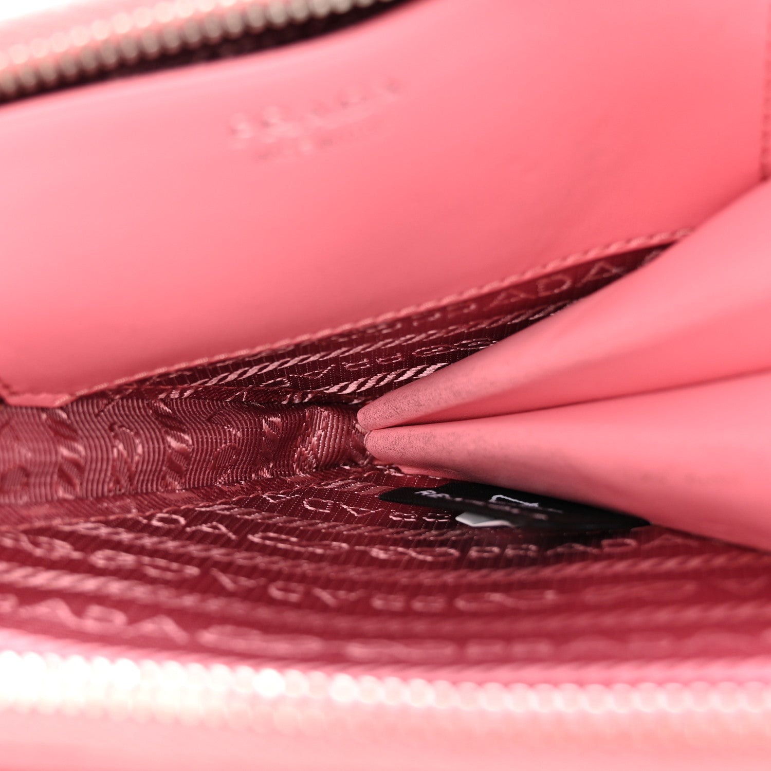 Prada Saffiano Mini Triangle Crossbody Pouch Petalo