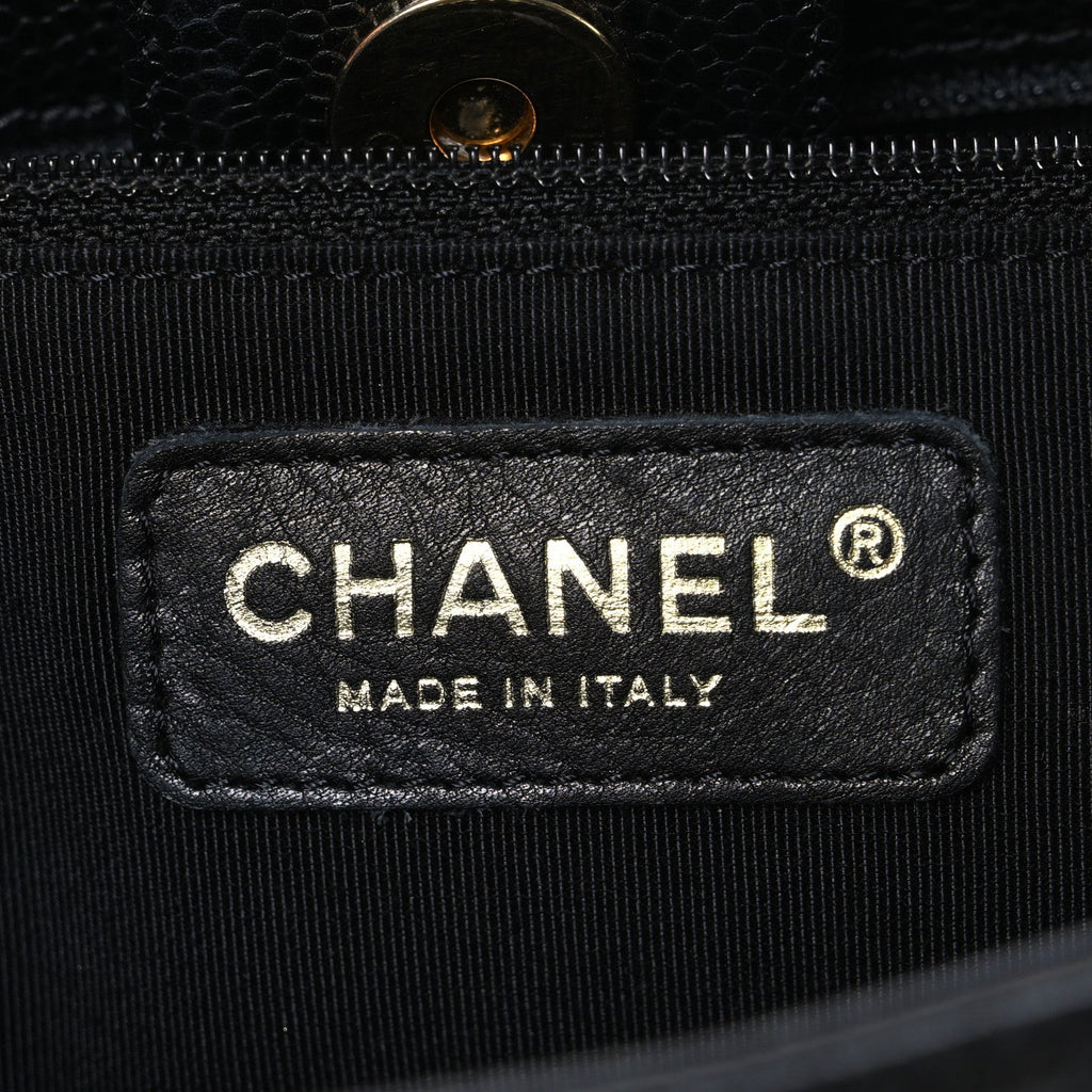 Chanel Caviar Quilted Petit Shopping Tote PST Black