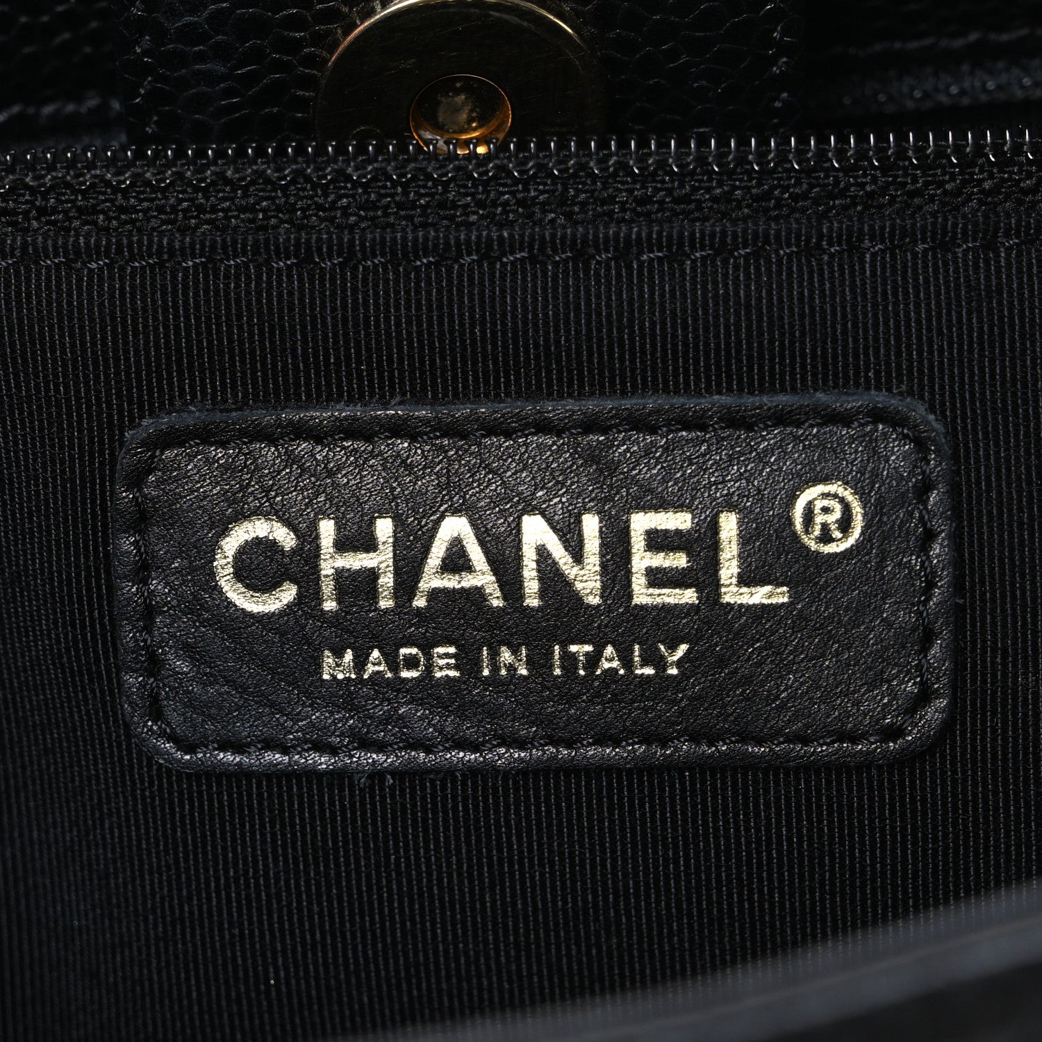 Chanel Caviar Quilted Petit Shopping Tote PST Black