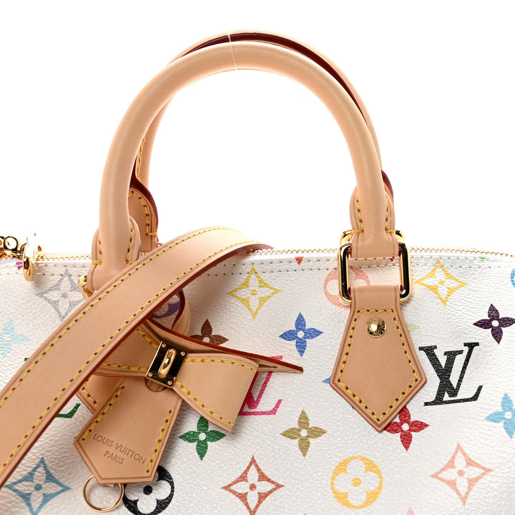 Louis Vuitton LV X TM Monogram Multicolor Speedy Bandouliere 25 White
