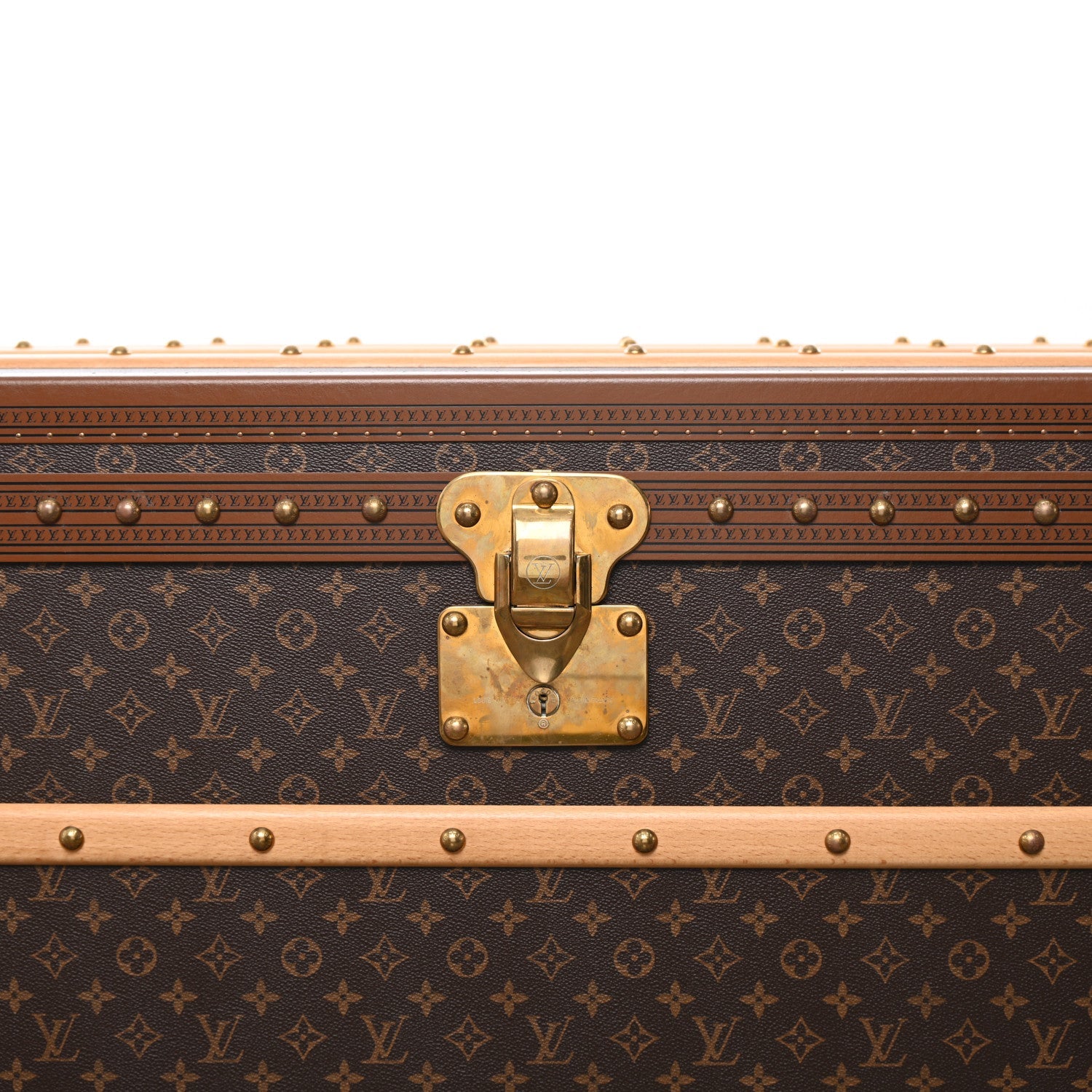 Louis Vuitton Monogram Malle Courrier Lozine Trunk 110