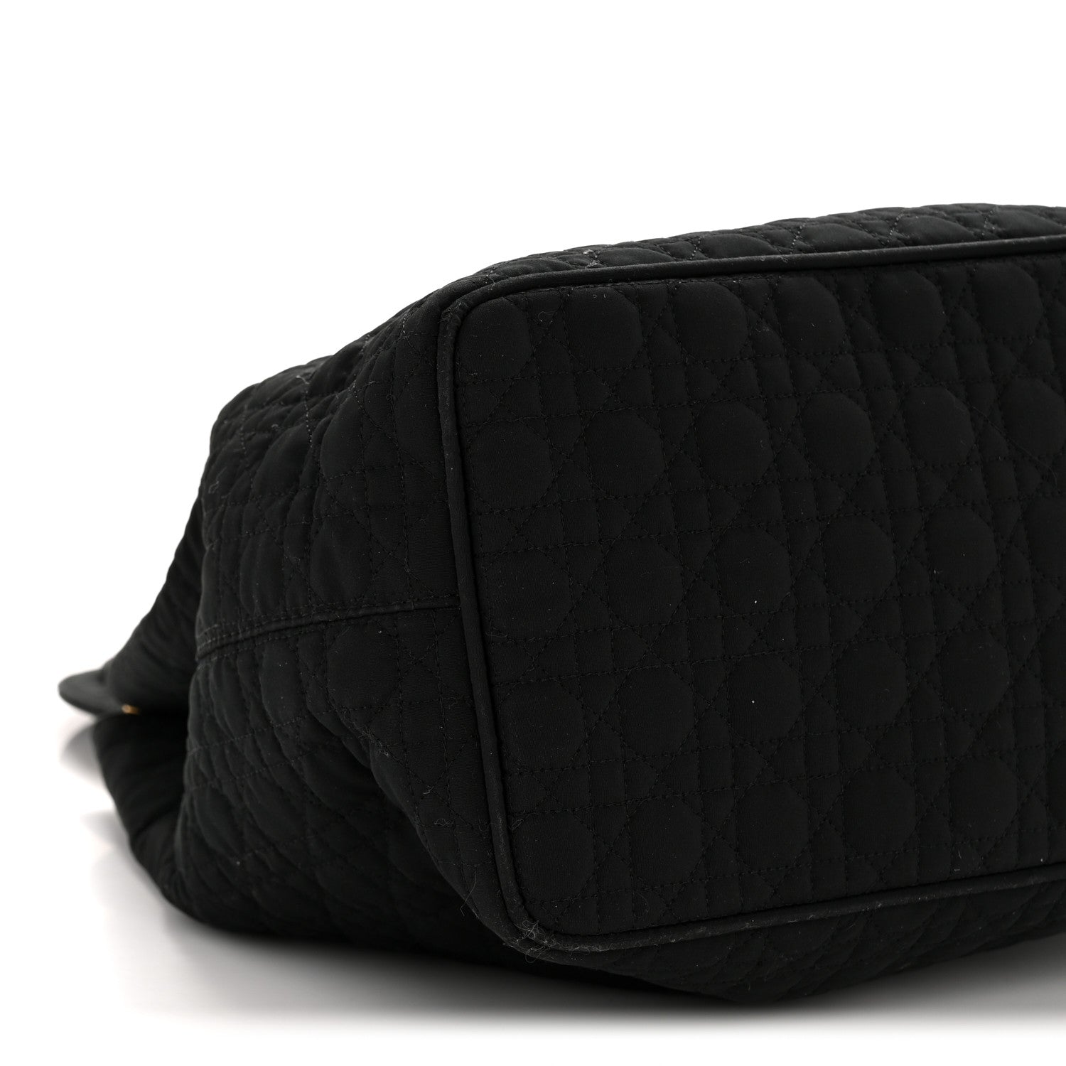 Christian Dior Nylon Cannage Medium Lady Dior Black