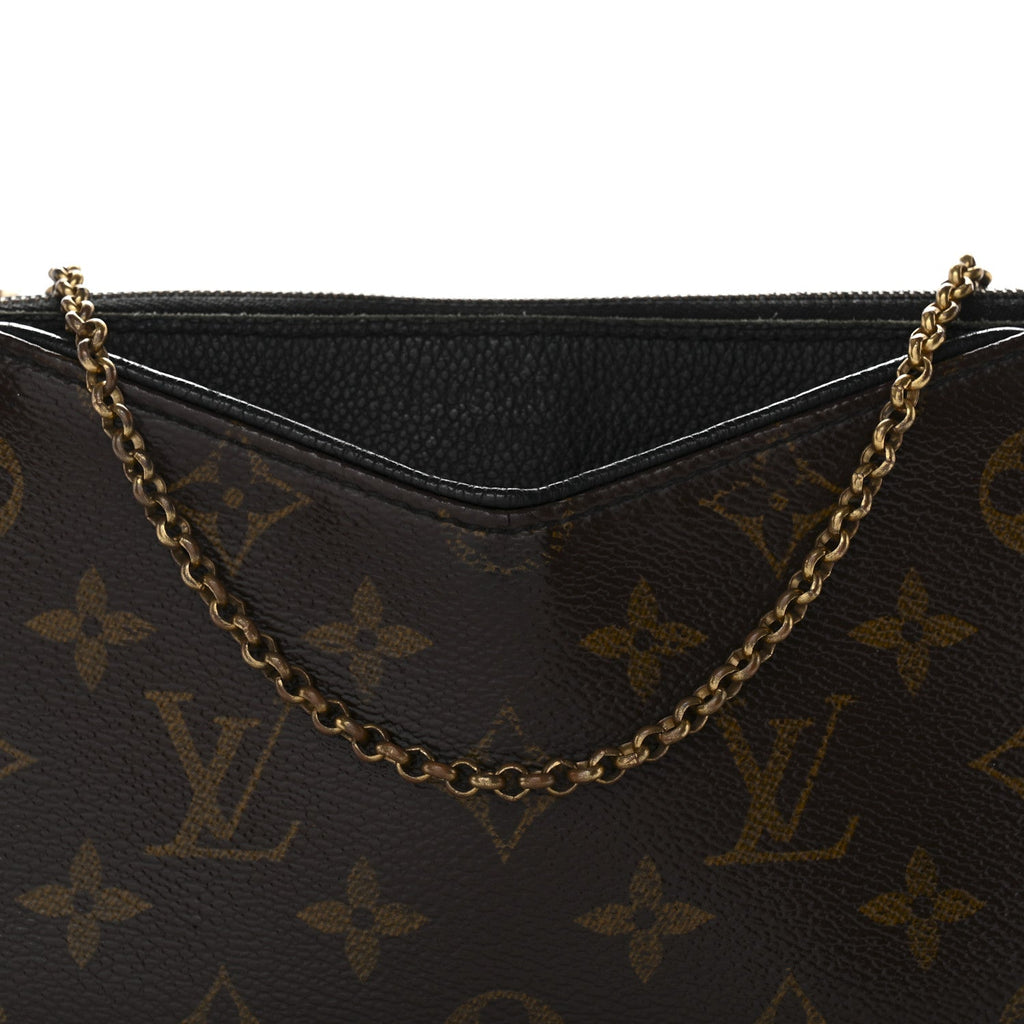 Louis Vuitton Monogram Pallas Clutch Black