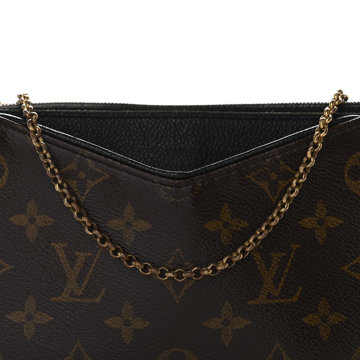 Louis Vuitton Monogram Pallas Clutch Black
