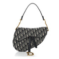 Christian Dior Oblique Saddle Bag Blue