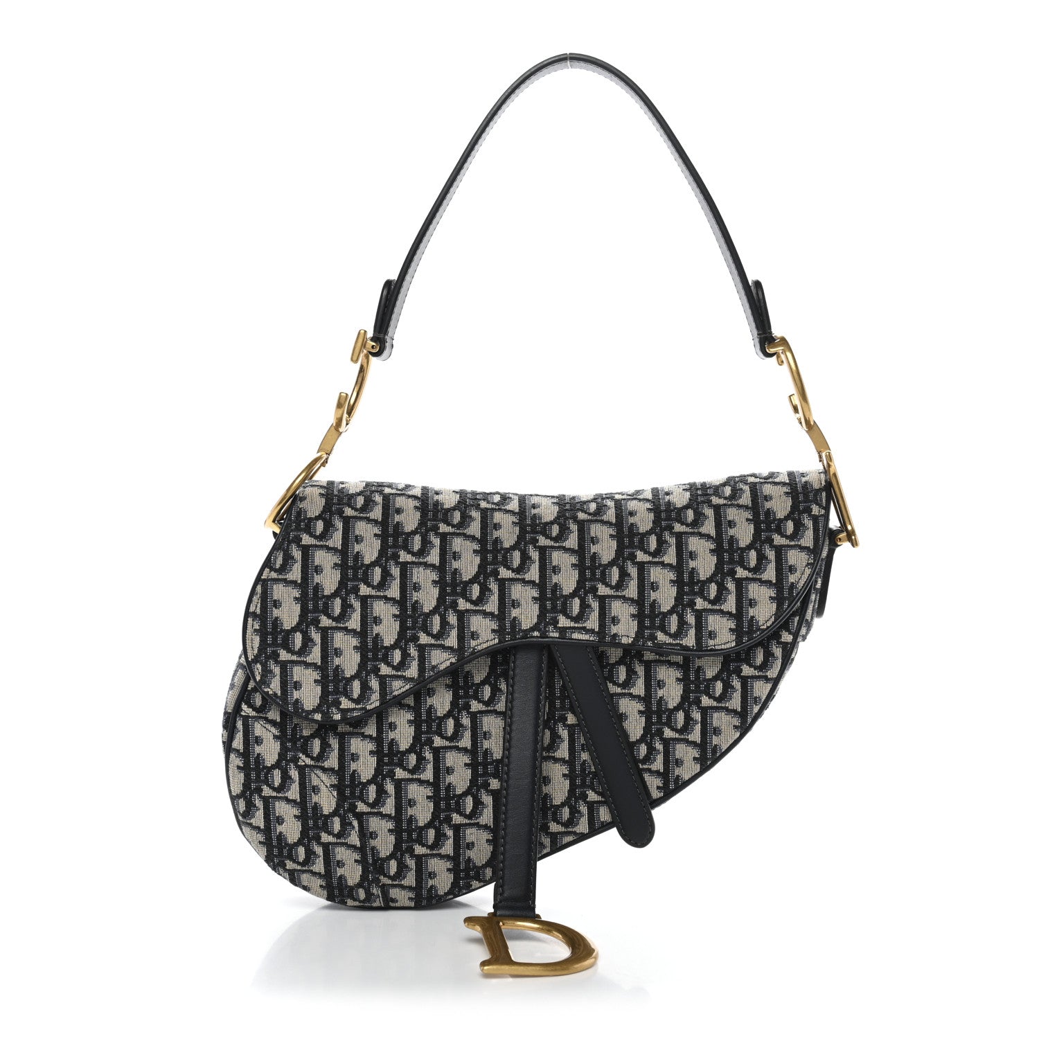 Christian Dior Oblique Saddle Bag Blue