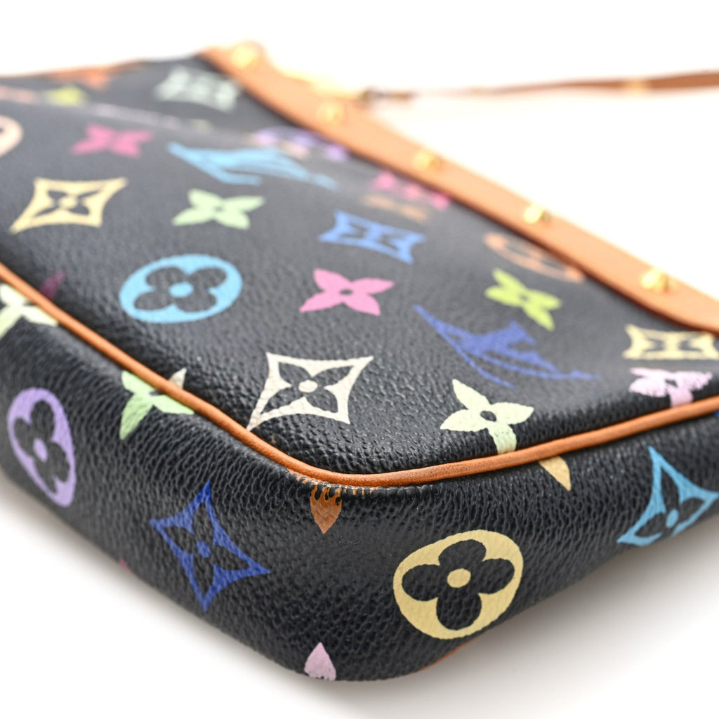 Louis Vuitton Monogram Multicolor Pochette Accessories Black