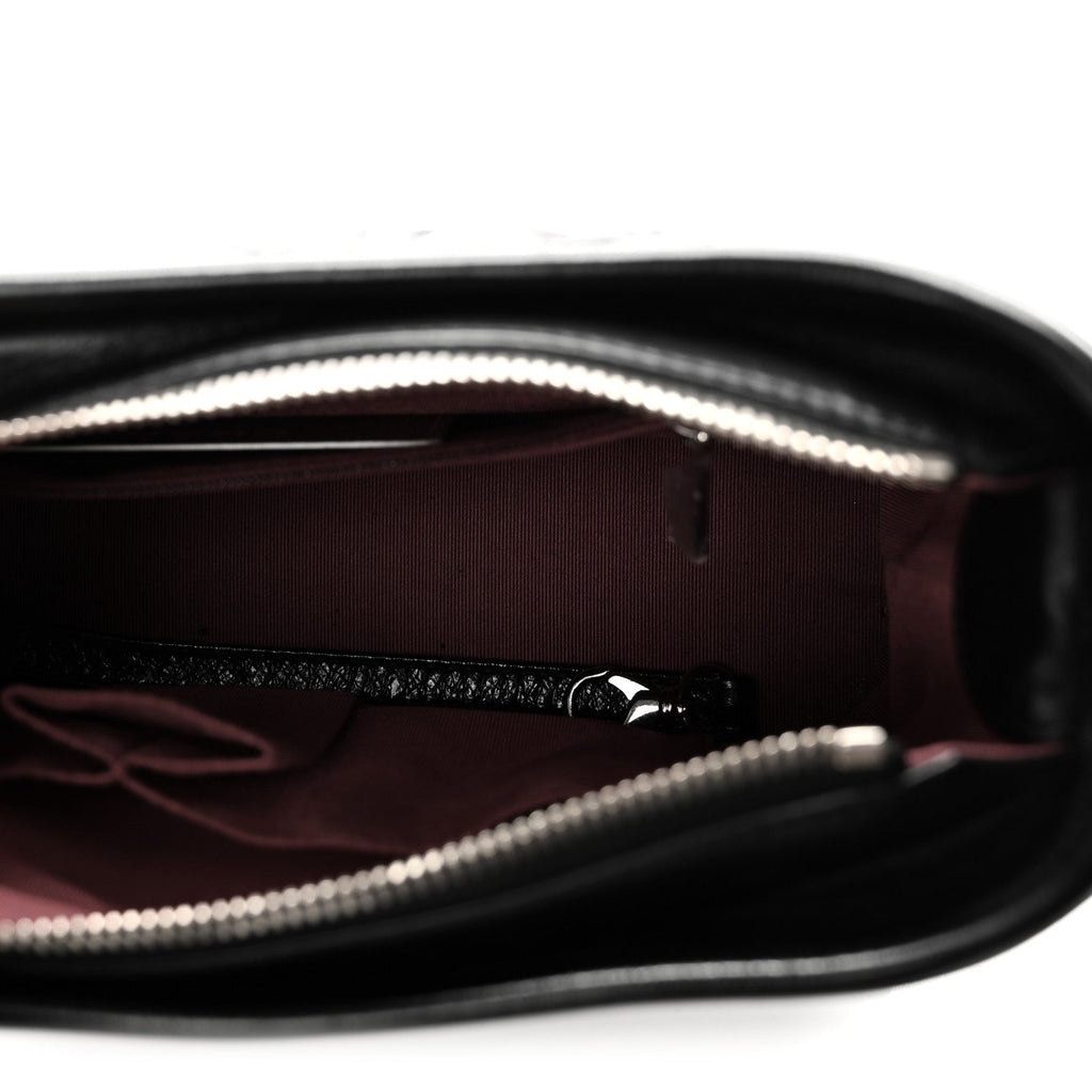 Chanel Aged Calfskin Quilted Small Gabrielle Hobo Black