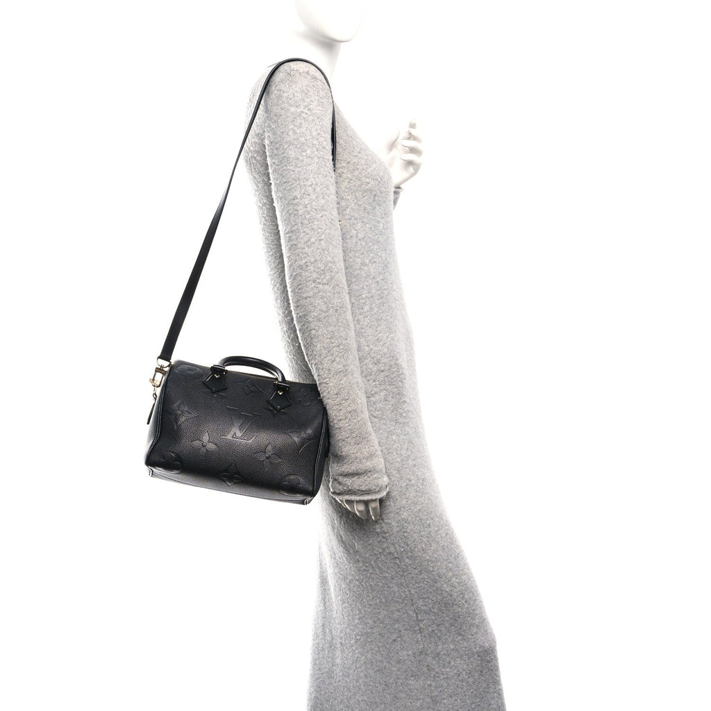 Louis Vuitton Empreinte Monogram Giant Speedy Bandouliere 25 Black