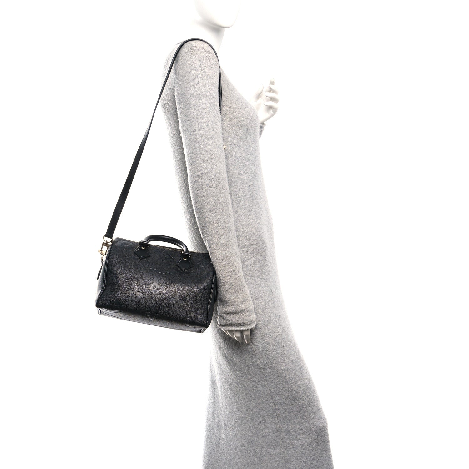 Louis Vuitton Empreinte Monogram Giant Speedy Bandouliere 25 Black