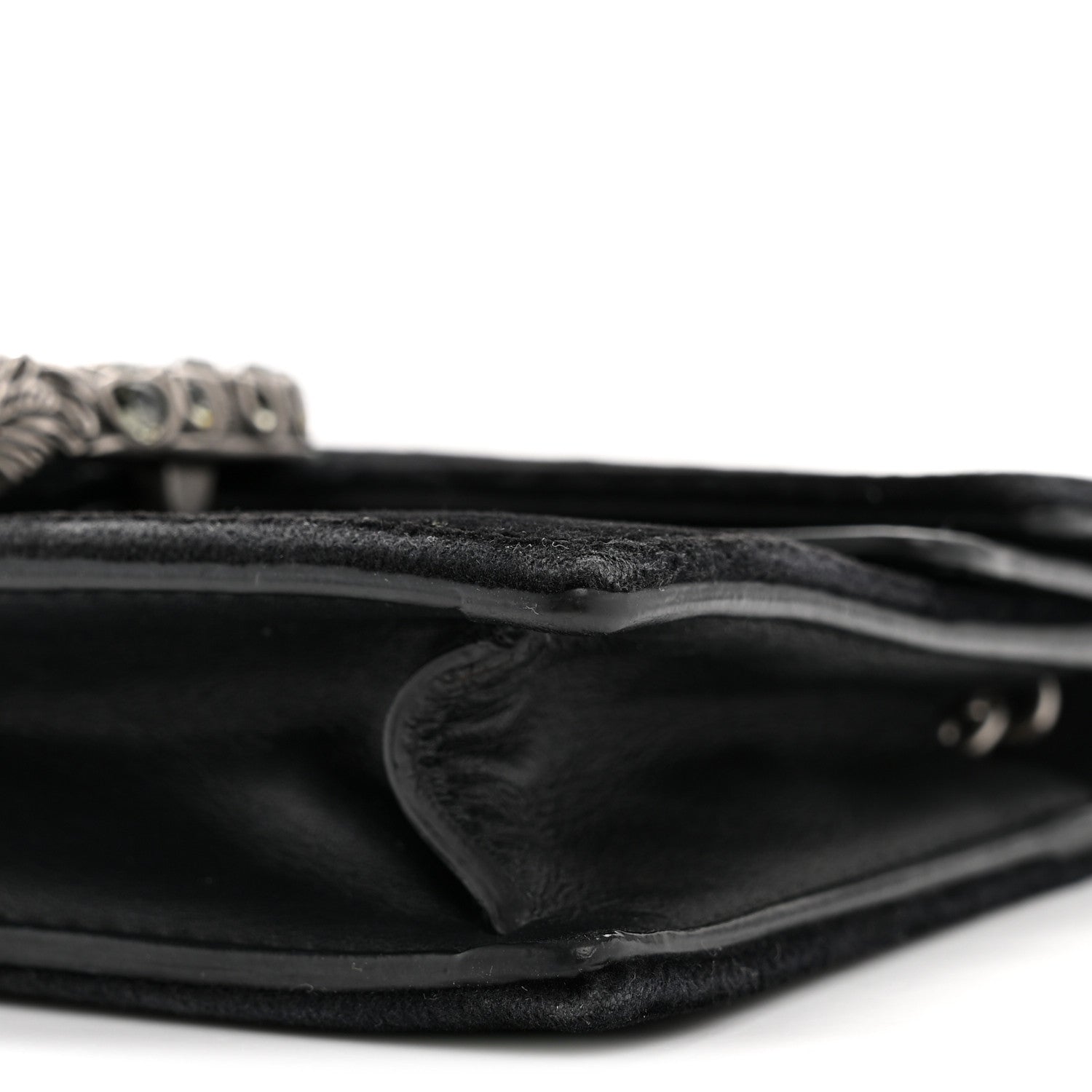 Gucci Velvet Super Mini Dionysus Shoulder Bag Black