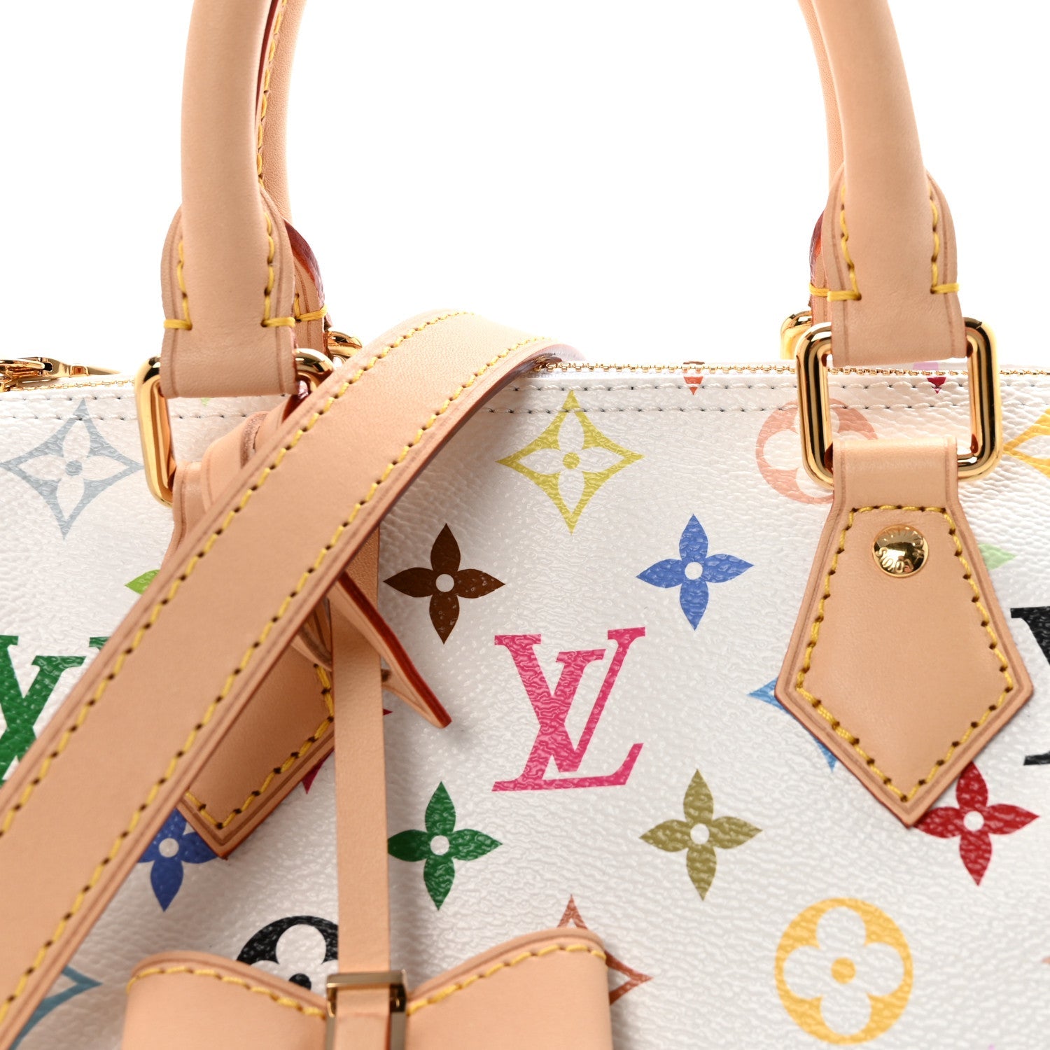 Louis Vuitton LV X TM Monogram Multicolor Speedy Bandouliere 25 White