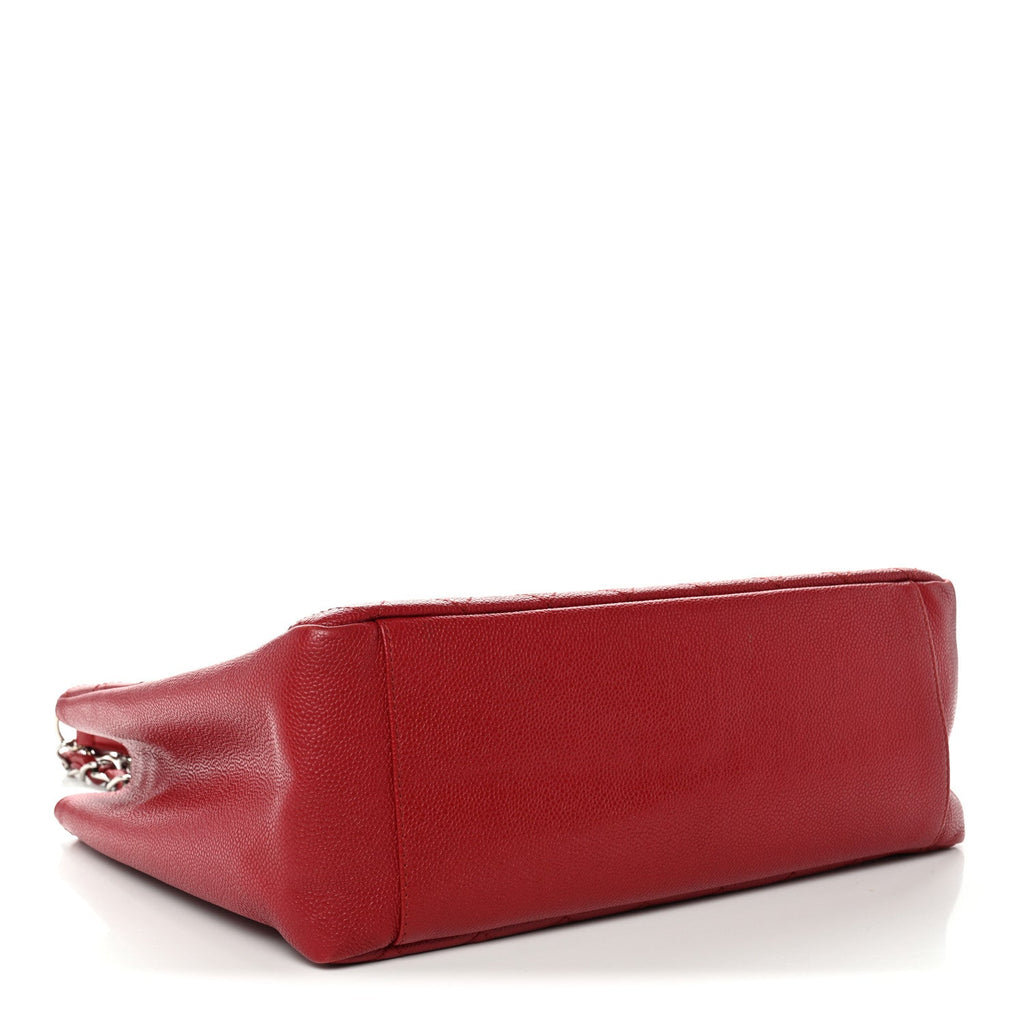 Chanel Caviar Quilted Grand Shopping Tote GST Red